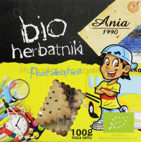 Herbatniki Prostokątne Bio 100 G - Bio Ania [BIO]