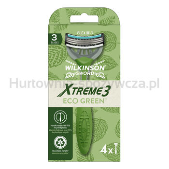 Wilkinson Xtreme3 Jednorazowe Maszynki Do Golenia Dla Mężczyzn Eco Green  4 Szt.