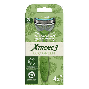 Xtreme3 Jednorazowe Maszynki Do Golenia Dla Mężczyzn Eco Green  4 Szt.