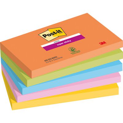 Post-It Karteczki samoprzylepne Super Sticky, BOOST, 76x127mm, 5x90 kart. [BIURO]