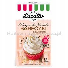 Lucatto Babeczki piernikowe z musem marcepanowym i złotym maczkiem 305g