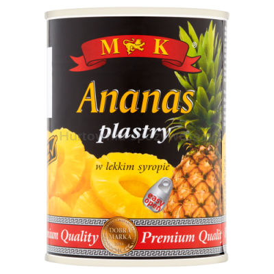 Mk Ananas Plastry W Lekkim Syropie 565G Z Otwieraczem