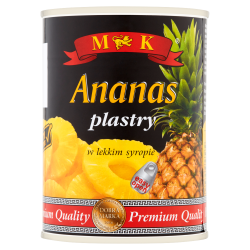 Mk Ananas Plastry W Lekkim Syropie 565G Z Otwieraczem