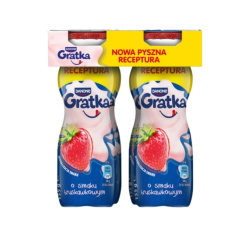Danone Gratka Jogurt do picia o smaku truskawkowym 4x155g