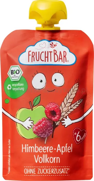 Mus malina, jabłko, zboża BIO 100 g