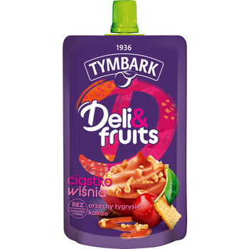 Tymbark Deli&AmpFruit Ciastko Wiśnia Orzechy Tygrysie Kakao 170 G