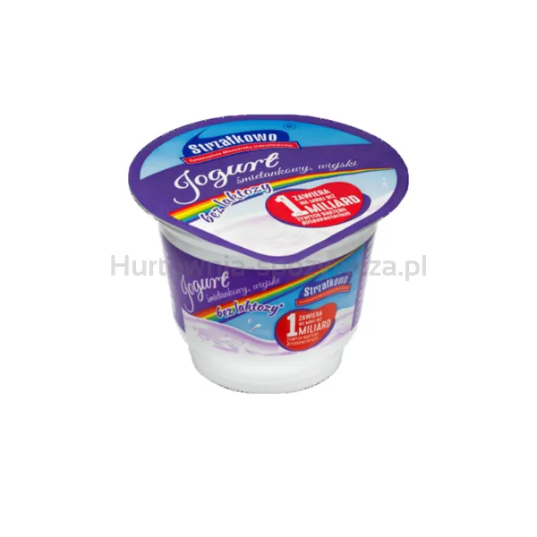Strzałkowo Jogurt śmietankowy wiejski bez laktozy 180g