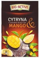 Big-Active Herbata Czarna Aromatyzowana O Smaku Mango I Cytryny. 20 Torebek X 2G