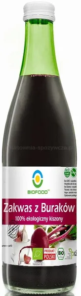 Zakwas Z Buraków 100% Ekologiczny Kiszony 0,5 L