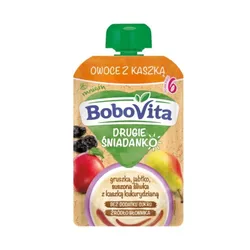 BoboVita Drugie Śniadanko Owoce z kaszką gruszka jabłko suszona śliwka po 6 miesiącu 100 g