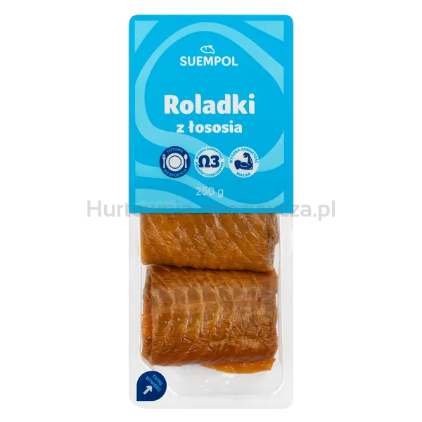 Suempol Łosoś Wędzony Na Gorąco Roladki 250G Bez Farszu