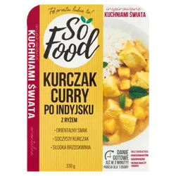 So Food Kurczak Curry Po Indyjsku Z Ryżem. 330 G