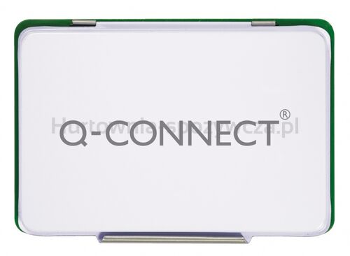 Q-Connect Poduszka do stempli z tuszem, 110x70mm, metalowa, zielona [BIURO]