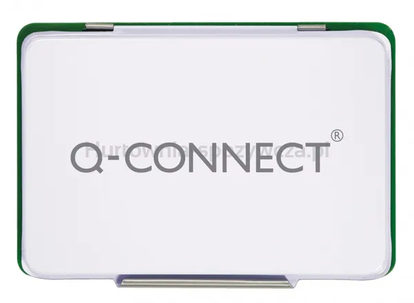 Poduszka Do Stempli Q-Connect, Z Tuszem, 110X70Mm, Metalowa, Zielona