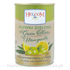 Oliwki zielone nadziewane cytryną 300ml HELCOM