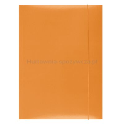 Office Products Teczka z gumką, karton, A4, 300gsm, 3-skrz., pomarańczowa 