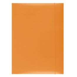 Office Products Teczka z gumką, karton, A4, 300gsm, 3-skrz., pomarańczowa 