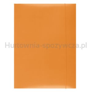 Office Products Teczka z gumką, karton, A4, 300gsm, 3-skrz., pomarańczowa 
