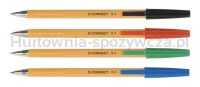 Długopis Q-CONNECT z wymiennym wkładem 0,4mm (linia), czerwony - 2