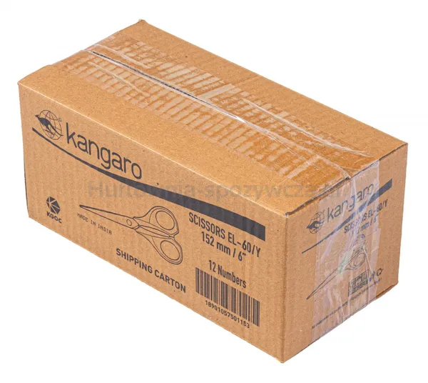 Kangaro Nożyczki biurowe 15 cm, blister, mix kolorów