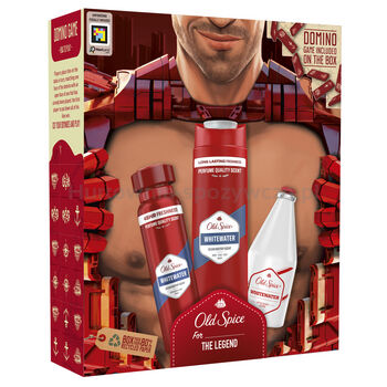 Old Spice Whitewater Ironman Zestaw podarunkowy – dezodorant w sprayu, żel pod prysznic i woda po goleniu 500 ml