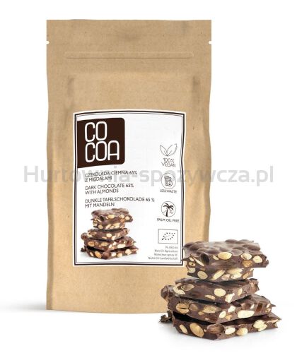 Czekolada Ciemna 65 % Z Migdałami W Kawałkach Bio 200 G - Cocoa [BIO]