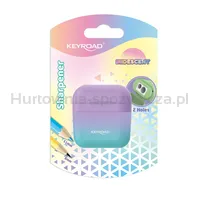 Keyroad Temperówka plastikowa, opalizująca, podwójna, blister, mix kolorów - 4