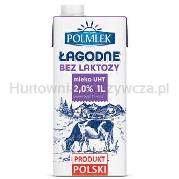 Polmlek Mleko Łagodne Bez Laktozy 2% 1 L