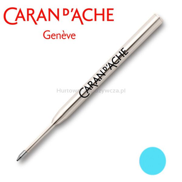 Wkład Caran D'Ache Goliath, do długopisu 849, M, turkusowy  - 3