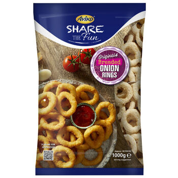 Aviko Breaded Onion Rings Krążki Cebulowe 1Kg