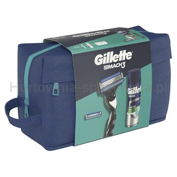 Gillette Zestaw Podarunkowy: Maszynka Mach3 + 1 Ostrze + Żel Series 200 Ml + Kosmetyczka