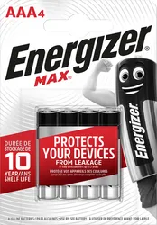 Bateria Energizer Max, Aaa, Lr03, 1,5V, 4Szt.