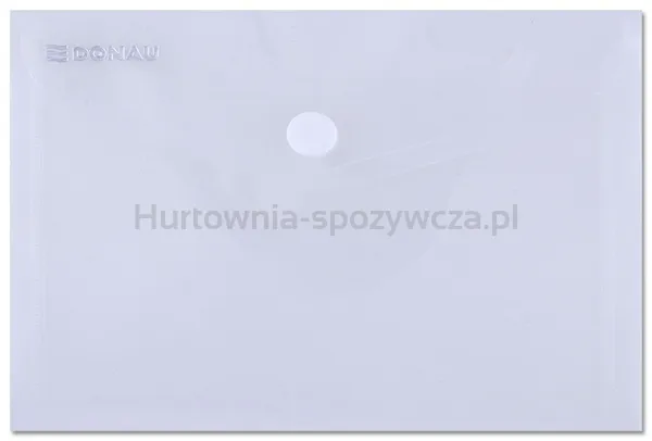 Teczka kopertowa DONAU zatrzask, PP, A6, 180mikr., transparentna
