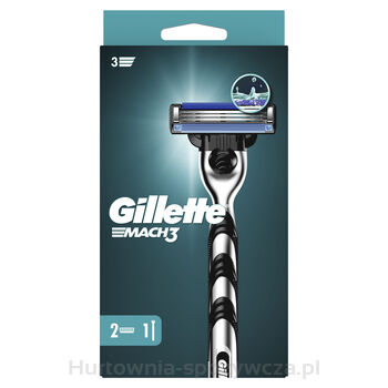 Gillette Mach3 Rączka Maszynki Do Golenia + 2 Ostrza Wymienne