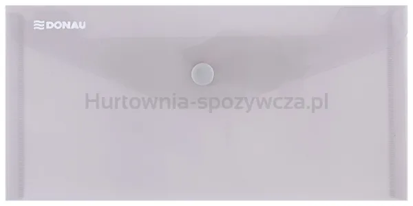 Teczka kopertowa DONAU zatrzask, PP, DL, 180mikr., dymna