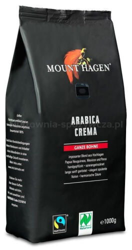 Kawa Ziarnista Arabica 100 % Crema Fair Trade Bio 1 Kg - Mount Hagen [BIO]