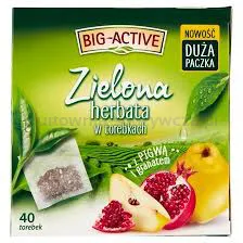 Big Active Herbata Zielona Pigwa Z Granatem 40 Torebek 1,5G