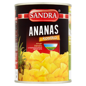 Sandra Ananas Kostka W Syropie 565G