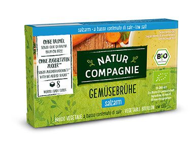 Natur Compagnie Natur Compagnie Bulion Kostki Warzywne Bez Dodatku Cukrów O Niskiej Zawartości Soli Bio (8 X 8,5 G) 68 G [BIO]