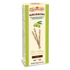 Grissini Paluszki chlebowe z oliwą z oliwek 8% 125g 