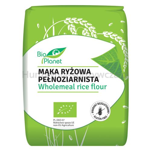 Mąka Ryżowa Pełnoziarnista Bezglutenowa Bio 1 Kg - Bio Planet [BIO]