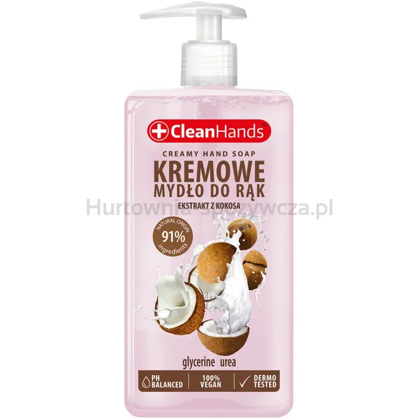 Kremowe mydło w płynie CLEAN HANDS, kokosowe, 300 ml