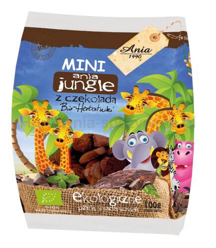 Ciastka Z Czekoladą Mini Jungle Bio 100 G - Bio Ania [BIO]