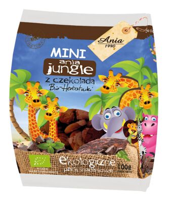 Ciastka Z Czekoladą Mini Jungle Bio 100 G - Bio Ania [BIO]