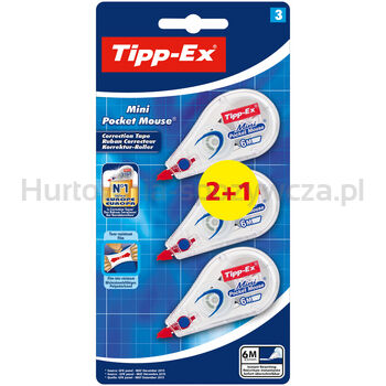 Tipp-Ex Mini Pocket Mouse korektor w taśmie blister 2+1 sztuka