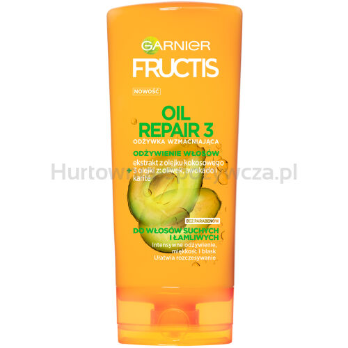 Garnier Fructis Oil Repair 3 Odżywka Wzmacniająca Do Włosów Suchych I Łamliwych 200 Ml