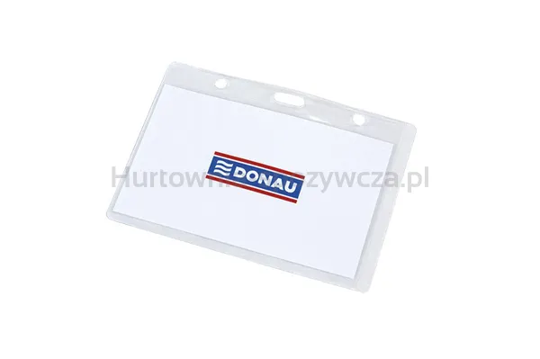 Identyfikator DONAU, otwór z boku, miękki, transparentny