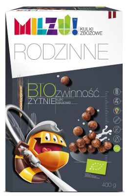 Kulki Żytnio - Owsiane Kakaowe "Zwinność" Bio 400 G - Milzu [BIO]