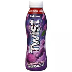 Bakoma Twist Napój jogurtowy o smaku ube 370g