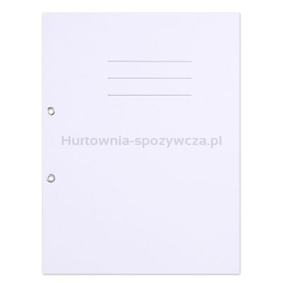 Skoroszyt OFFICE PRODUCTS Budget, karton, z oczkiem, nadruk, 1/1, A4, 250gsm, biały